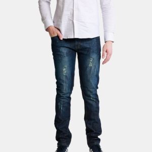 Emme Jeans Slimfit Dark Wash Ripped Jeans Blue